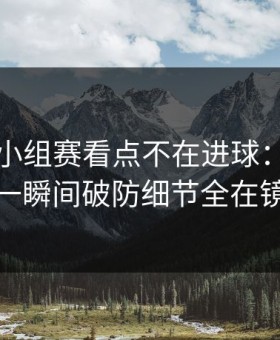 世界杯小组赛看点不在进球：裁判那一下一瞬间破防细节全在镜头里