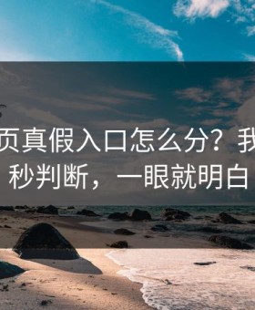 开云网页真假入口怎么分？我做了五秒判断，一眼就明白