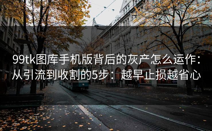 99tk图库手机版背后的灰产怎么运作：从引流到收割的5步：越早止损越省心